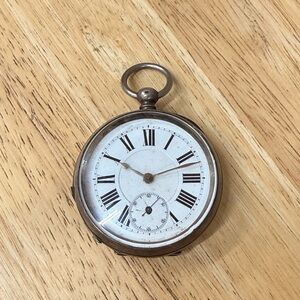 Vintage 80% Solid Silver Pocket Watch